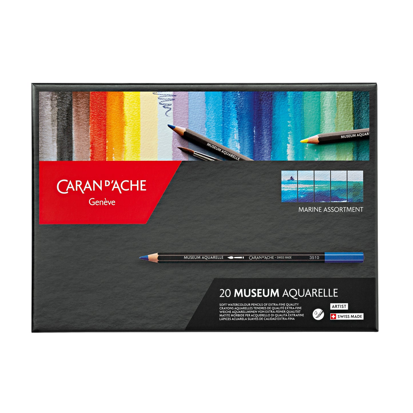 MARINE COLOURS: Box of 20 Colours MUSEUM Aquarelle