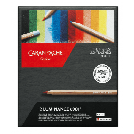 Caran D'Ache Box of 12 Colours LUMINANCE 6901™