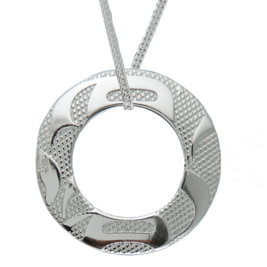 Silver Pewter Equilibrium Pendant ( Eagle )