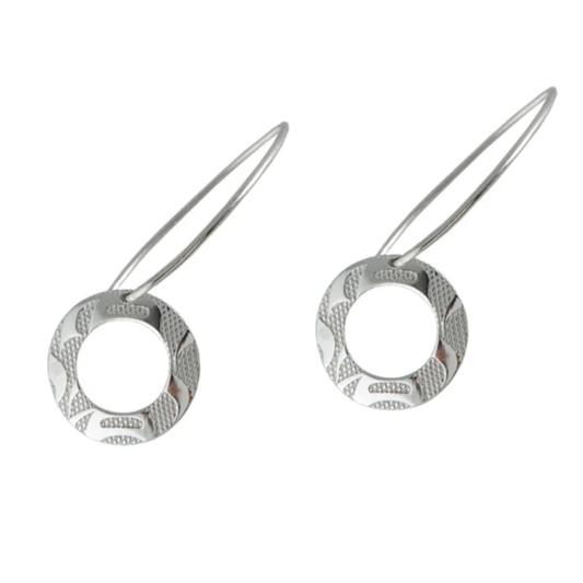 Silver Pewter Equilibrium Earrings