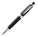 Load image into Gallery viewer, Hugo Boss Glossy Black with Silver Trim Ballpoint pen
