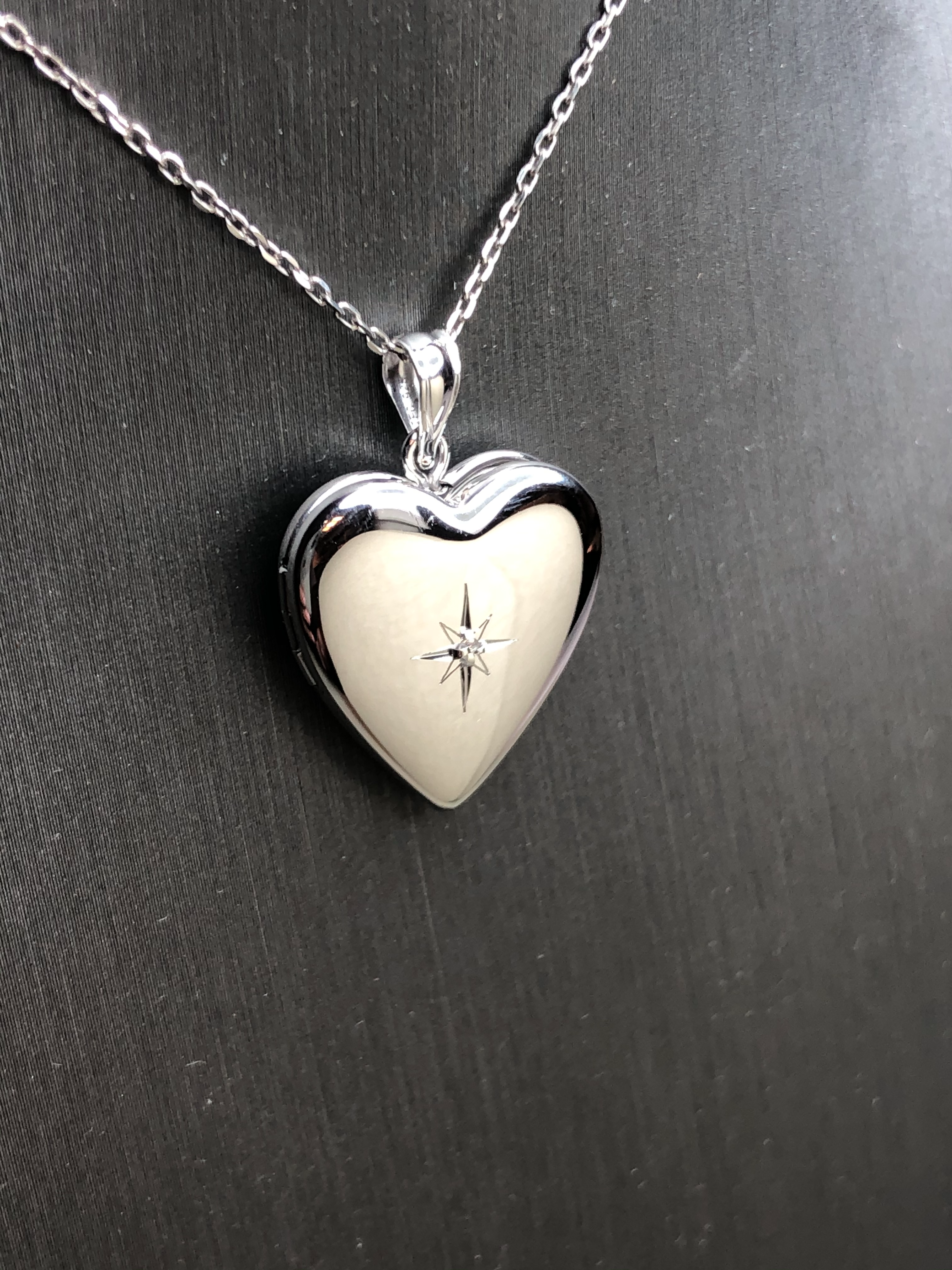 North Star Heart Locket The Engraving Place
