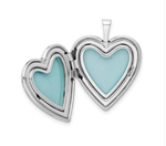 Load image into Gallery viewer, Sterling Silver I Love You to the Moon and Back Diamond Heart Locket
