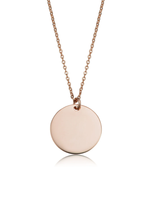 14K Gold Disc necklace  ~Simple yet elegant.~