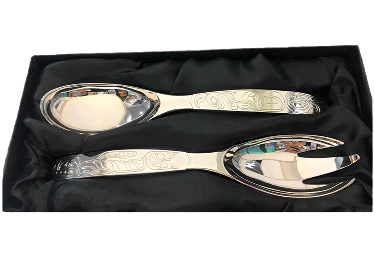 Silver Plated Ladle Set by Terry Star, Tsimshian artist