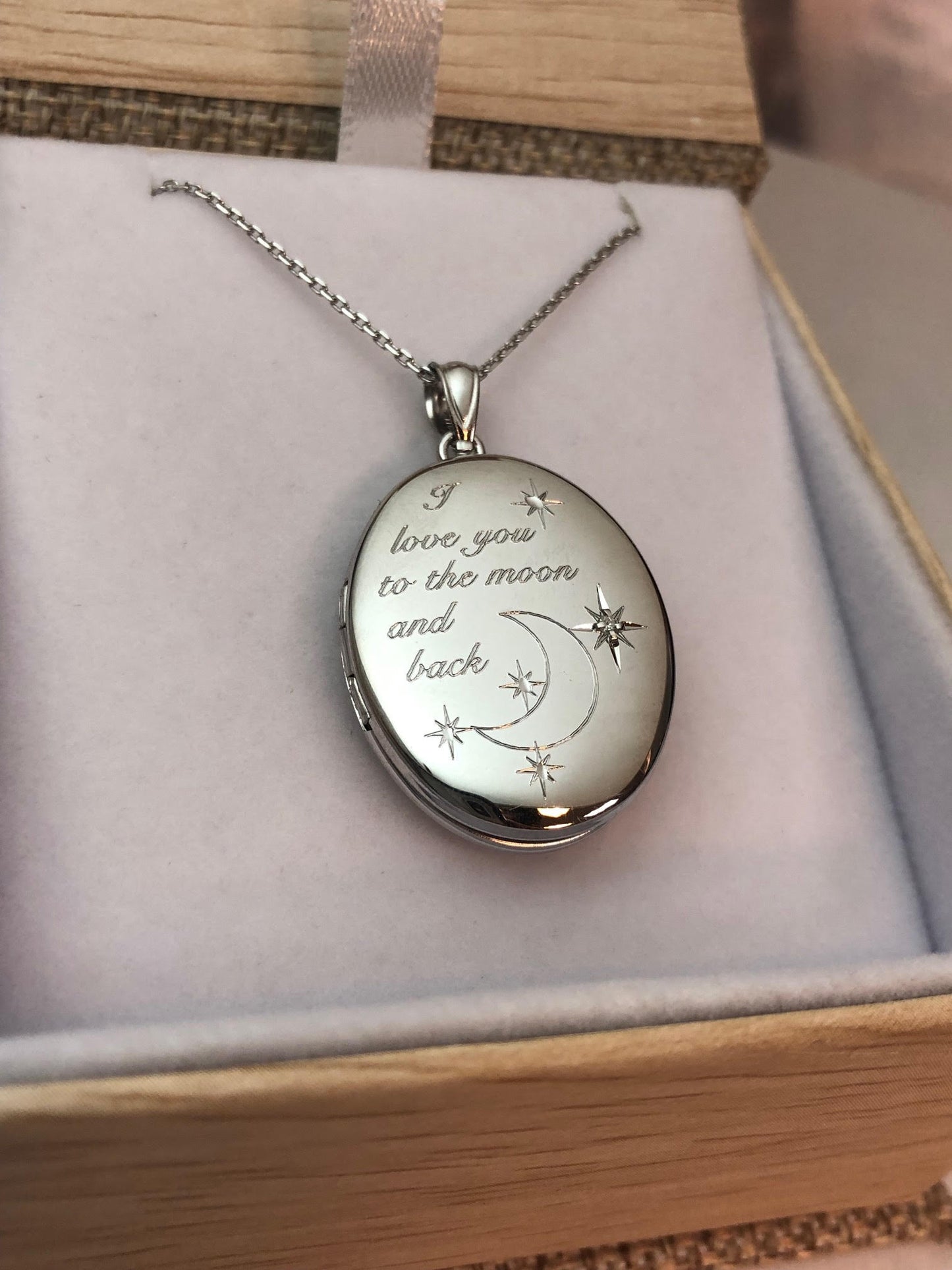 Oval Love You to the Moon Locket