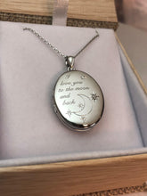 Load image into Gallery viewer, Oval Love You to the Moon Locket
